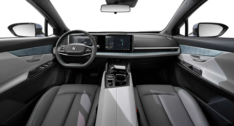 Interior do Caoa Changan Uni-T com duas telas integradas