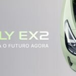 Geely EX2 vendido no Brasil em imagem oficial