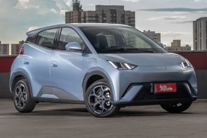BYD Dolphin Mini em imagem usada na matéria da Autoesporte sobre ranking de eletrificados no Brasil