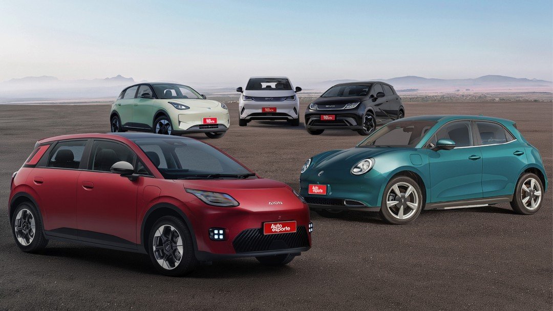 Elétricos chineses vendidos no Brasil em comparação